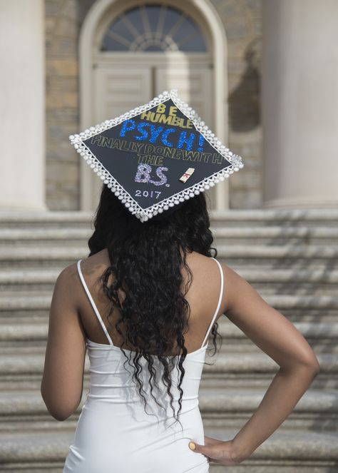 Graduation Cap, Bachelor's of Science in Psychology Bachelors Graduation Cap, Psych Degree Graduation Cap, Psychology Degree Graduation Cap, College Cap Decorations Psychology, Bachelors In Psychology Cap, Psychology Graduation Pictures, Masters In Psychology Grad Cap, Bachelors Degree Graduation, Psychology Graduation Cap