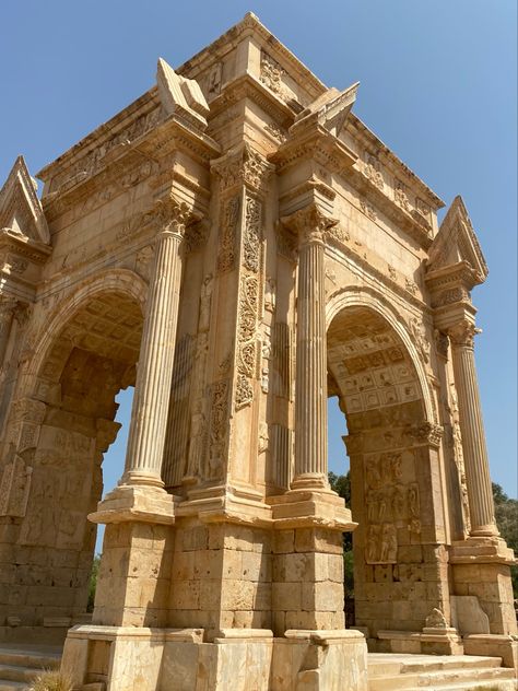 History roman ruins libya leptis magna Libya Aesthetic Core, Libya Architecture, Libyan Architecture, Arab Lifestyle, Roman Aesthetic, Arab Aesthetic, Normal Fashion, Tripoli Libya, Watermelon Art