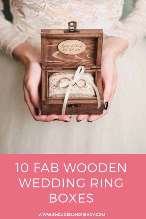 Wedding ring boxes are a beautiful way to showcase your wedding rings during the wedding ceremony and make a stunning keepsake afterwards too. Ring Box Wedding Diy, Ring Boxes Diy, Wedding Ring Boxes, Wooden Ring Box Wedding, Types Of Wedding Rings, Gorgeous Wedding Rings, Ring Box Wedding, Fine Tooth Comb, Wooden Wedding Ring