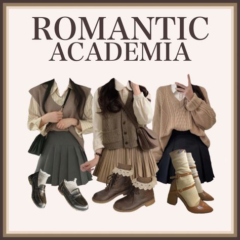 Dark Acedima Outfits, Light Academia Aesthetic Outfit Girls, Dark Acadamia Clothes Aesthetic Girl, Acadmia Aesthetic Girl, Darkacademia Aestethic Clothing, Romantic Academia Outfits, Academia Aesthetic Outfit, Dark Academia Clothes, Academia Clothes