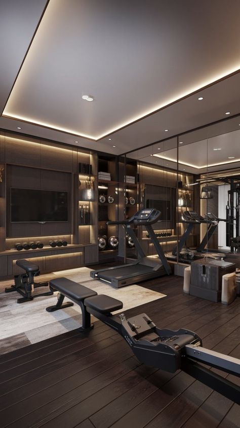 6. Health and Wellness: #health, #wellness, #fitness, #selfcare Home Gym Design Luxury, Fitness Design Gym, Luxury Home Gym, Luxury Fitness, Dream Home Gym, Gym Design Interior, House Gym, Luxury Gym, Home Gym Garage