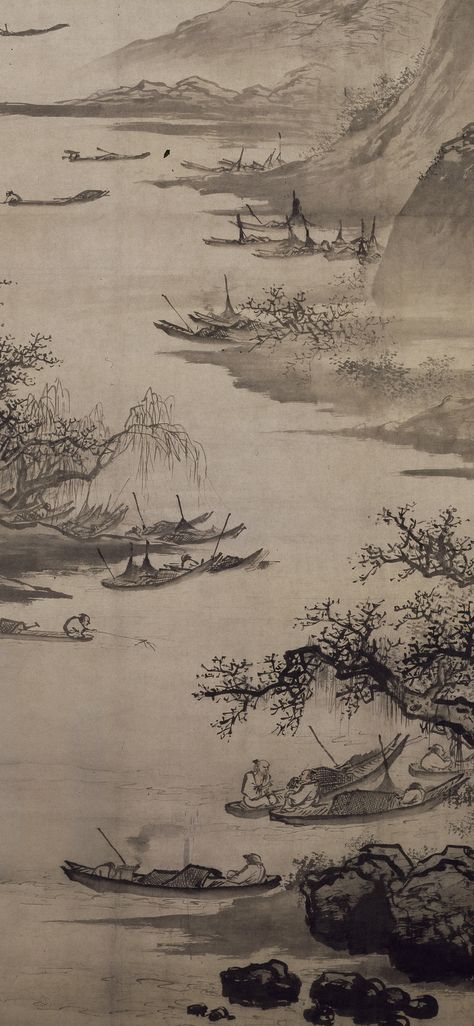 Traditional Chinese Ink Painting, Chinese Scroll Art, Chinese Scroll Painting, Asian Traditional Art, Chinese Historical Art, Scroll Painting, Japanese Scroll Art, Old Chinese Art, Chinese Scenery