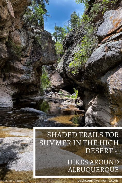 Read about 4 spectacular hiking trails for summer in the high desert of New Mexico!  #hikingtrails #hiking #albuquerque #newmexico #outdooradventures #hike Day Trips From Albuquerque, Sedona Trails Hiking, Easy Hikes In Sedona, New Mexico Hiking Trails, Sedona Hikes Best, Mexico Beaches, Travel New Mexico, Explore Mexico, Albuquerque News