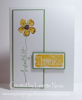 Thank U Cards, Heartfelt Thanks, Daisy Cards, Handmade Thank You Cards, Two Step, Hand Stamped Cards, Thanks Card, Making Greeting Cards, Su Cards