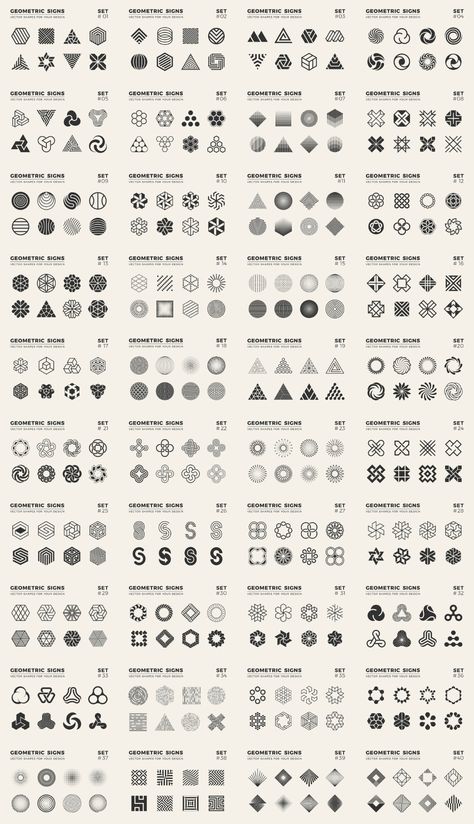 Geometric Signs for your Graphic Design Projects Interaktives Design, Luxe Logo, Geometric Logo Design, Logo Creator, Illustration Simple, Logo Shapes, Logos Ideas, Professional Graphic Design, Geometric Logo