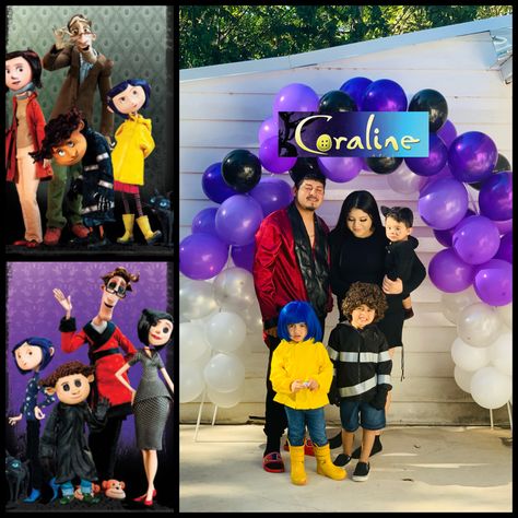 Halloween costume family ideas Caroline Costume, Caroline Halloween, Halloween Costume Family, Coraline Halloween Costume, Coraline Costume, Costume Family, Family Ideas, Family Costumes, Family Halloween Costumes