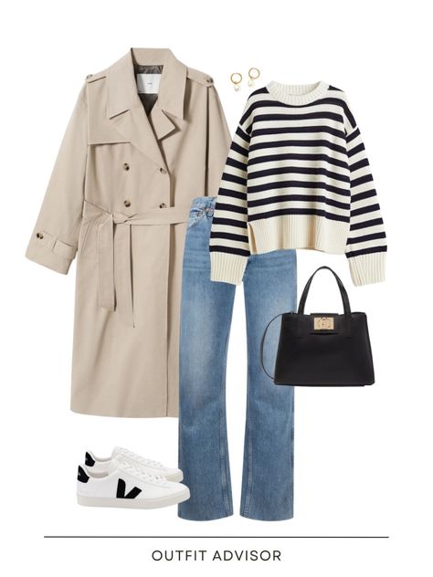 Casual Trench Coat Outfit, Spring Summer Capsule Wardrobe, Jumper Outfit, Beige Coat, Chic Fall Outfits, Transition Outfits, Minimal Outfit, 가을 패션, Vogue Fashion