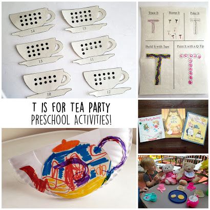 Mom's Tot School: T is for Tea Party! Letter T tea party activities for toddlers and preschoolers! Preschool Tea Party Activities, Tea Party Preschool Activities, Tea Party Preschool, Preschool Tea Party, Party Activities For Toddlers, Yea Party, Toddler Tea Party, Tea Party Activities, Tea Party Crafts