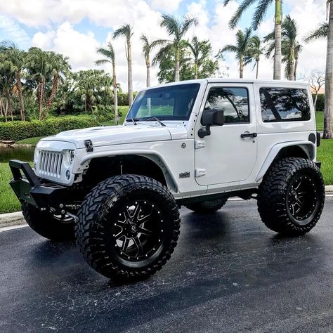 1,119 Likes, 16 Comments - XFMotorsport (@carlosrunge) on Instagram: “44 inches of sexiness #jeep #wrangler #jk #jeepbeef #nastytrucksnation #carswithoutlimits…” White Jeep Wrangler, 2 Door Jeep, Two Door Jeep Wrangler, Jeep Wrangler Lifted, Jeep Things, Jeep Wj, White Jeep, Custom Jeep Wrangler, 2014 Jeep Wrangler