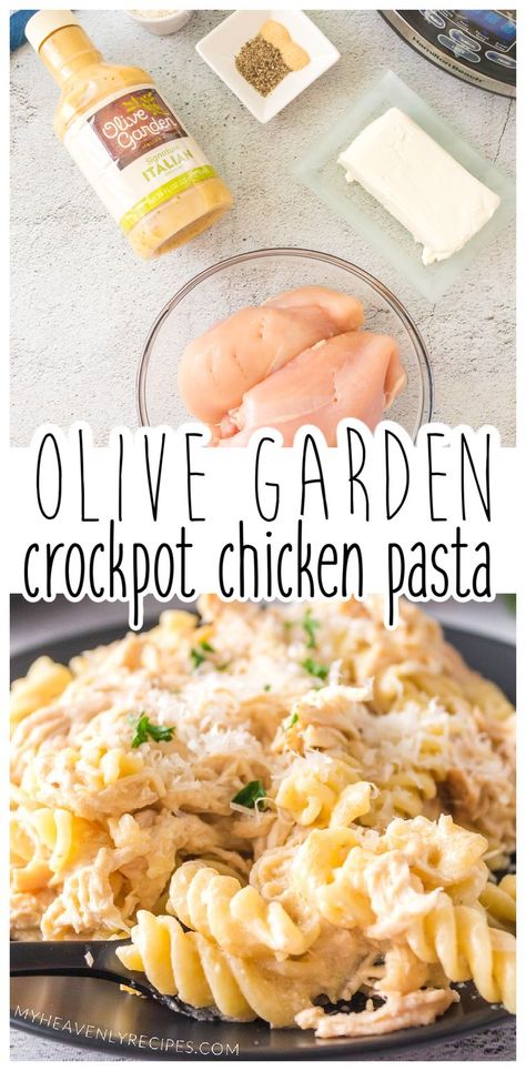 Olive Garden Chicken Pasta Crockpot, Crock Pot Olive Garden Chicken, Crockpot Olive Garden Chicken, Slowcooker Pasta, Slow Cooker Kip, Olive Garden Chicken Pasta, Pasta Crockpot, Olive Garden Chicken, Chicken Breast Crockpot Recipes