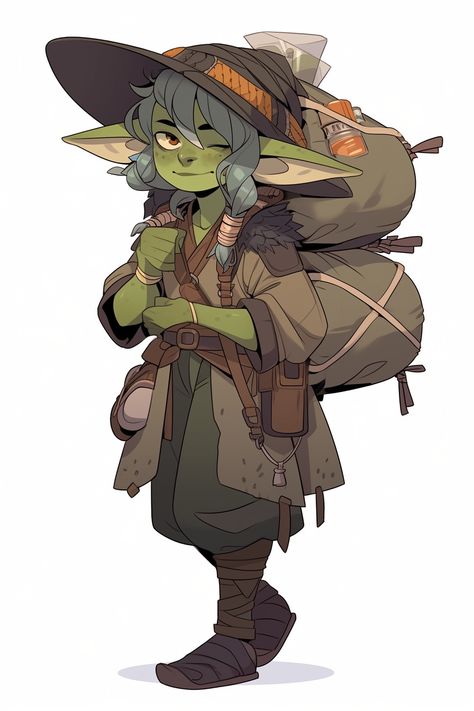 Goblin Drawing Reference, Goblin Dnd Character Design, Goblin Woman, Goblin Dnd, Goblin Character, Dnd Npc, Goblin Art, Dnd Races, Fantasy Style