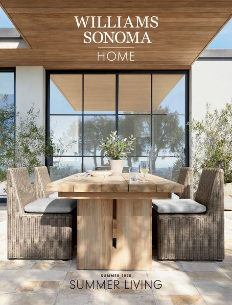 Modern Outdoor Dining, Teak Dining Table, Williams Sonoma Home, Rustic Outdoor, San Clemente, Décor Diy, Outdoor Kitchen Design, Rectangular Dining Table, Outdoor Dining Set