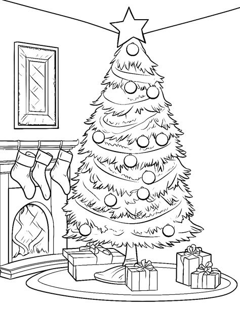 Tree Coloring Pages Free Printable, Christmas Doodles Ideas, Christmas Tree Coloring, Coloring Pages For Toddlers, Christmas Tree And Fireplace, Tree Coloring, Christmas Tree Canvas, Christmas Tree Drawing, Frog Coloring Pages