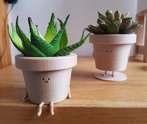 Planting Outdoor, Cactus Character, Potting Plants, Standing Planter, Planters Ideas, Pots Plants, Drukarka 3d, Indoor Pots, Plant Pot Design