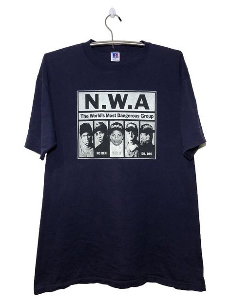 Vintage NWA The World Most Dangerous Group T Shirt Hip Hop Cotton T-shirt For Streetwear, Nwa Shirt, Hip Hop Crew Neck T-shirt, Hip Hop Graphic Print Crew Neck T-shirt, Hip Hop Screen Print Crew Neck T-shirt, Rap Tee, Men's Outerwear, Street Wear Urban, Mens Outerwear