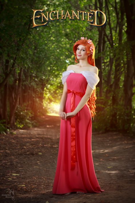 Gisele. This is Cosplay to Perfection-er. - Imgur Giselle Enchanted Costume, Giselle Enchanted Dress, Enchanted Cosplay, Enchanted Dress Giselle, Giselle Cosplay, Disney Cosplay Fitted Dress, Giselle Pink, Disney Customes, Giselle Enchanted Pink Dress