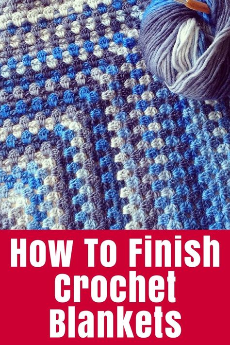 How to Finish Crochet Blankets • The Crafty Mummy Crochet Blanket Rainbow, Crochet Edging Pattern, Crochet Blanket Edging, Crochet Edgings, Crochet Hack, Crochet For Beginners Blanket, Crochet Edging Patterns, Rib Stitch, Easy Crochet Projects