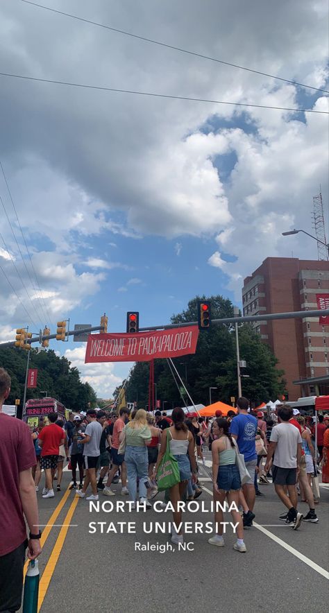 welcome week: packapalooza edition Nc State Aesthetic, Hbcu Aesthetic, Graduation Goals, Uni Aesthetic, Early Adulthood, Welcome Week, Nc State University, Semester Abroad, Central University