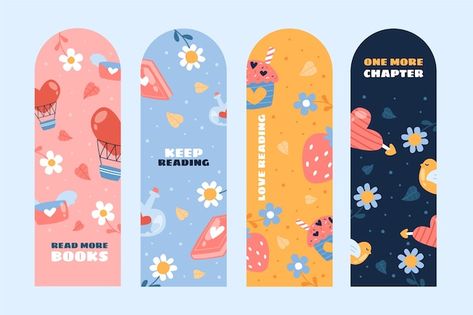 Gel Pen Art, Bookmark Design, Bookmarks For Books, Bookmark Craft, Background Design Vector, Book Labels, Vector Hand, Pen Art, Cute Illustration