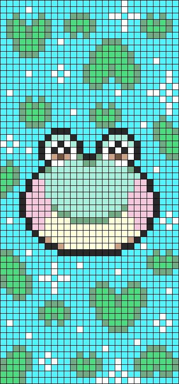 Animal Crossing Frog, Lily Acnh, Anime Pixel Art, Paper Crafts Diy Tutorials, Alpha Pattern, Alpha Patterns, Friendship Bracelet Patterns, Sea Animals, Lily Pads