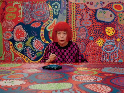 Yayoi Kasuma Pintura A Guache, David Hockney, Art Brut, Art Japonais, Yayoi Kusama, Keith Haring, Japanese Artists, Aboriginal Art, Famous Artists