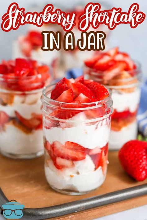 Strawberry Shortcake In A Jar, Steak Casserole, Lemon Layer Cakes, Strawberry Shortcake Recipes, Single Serve Desserts, Cheese Steak, Philly Cheese, Salty Cake, Jar Ideas