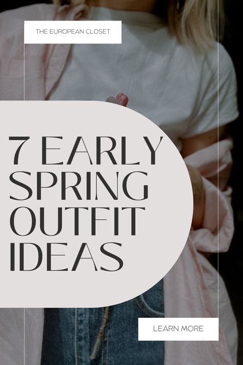 If you're looking for early spring outfit ideas, this post is just right for you. I've gathered amazing spring outfits for you to wear today! | spring outfit ideas | casual spring outfits | casual spring outfit ideas | simple spring outfits | spring outfits 60 Degree Weather Outfit Spring, Dress Outfits Style, Cold Spring Day Outfit, 60 Degree Weather Outfit, European Closet, Simple Spring Outfits, Spring Outfit Ideas, Early Spring Outfits, Spring Fashion Outfits