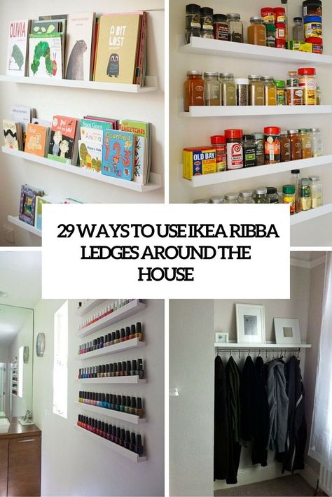 29 Ideas To Use IKEA Ribba Ledges Around The House Ikea Photo Ledge, Ikea Picture Shelves, Ikea Picture Ledge, Ikea Book, Book Ledge, Ikea Pictures, Picture Shelves, Picture Ledge, Home Budget