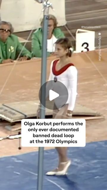 The Female Quotient® on Instagram: "The “Dead Loop” is a classic, albeit highly dangerous, gymnastics number that was banned after the 1972 Munich #Olympics—but not before Olga Korbut’s Dead Loop became the only one ever documented.

While you might not see the move performed at any high-level sporting competitions again, you have full permission to be mesmerized by the move, AKA the Korbut Flip 🤸‍♀️" Olga Korbut Gymnastics, Christmas Olympics, Olga Korbut, Rhythmic Gymnastics Training, 1972 Olympics, Christmas Music Videos, Gymnastics Videos, Gymnastics Pictures, Olympic Gymnastics