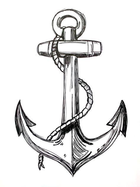 boat ancre Nautical Drawings, Nautical Drawing, Anchor Drawings, Pirate Books, Anchors Aweigh, Ship Drawing, Music Tattoos, Nautical Art, Affordable Art Prints