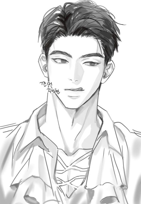 Male Head Shape Reference, Anime Character Design References Guys, Manga Men Drawing, Seductive Expression Reference Drawing, Boy Side View Drawing, Kooleen Art Male, Korean Guy Drawing, Manga Male Face, Anime Male Reference