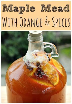 Maple mead (acerglyn) is made by replacing some of the honey with pure maple syrup. Here is a one gallon maple mead recipe with orange and spices! Honey Mead, Wine Making Recipes, Homemade Wine Recipes, Mead Wine, Mead Recipe, Homemade Alcohol, Honey Wine, Brewing Recipes, Homemade Liquor