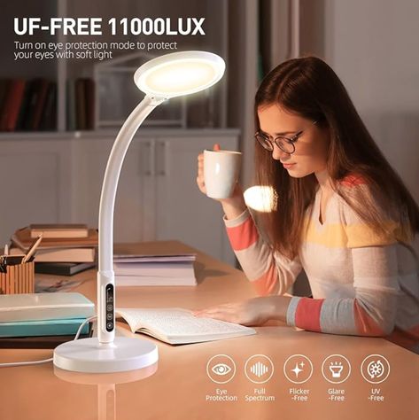 Our UV-free, 11,000 Lux light therapy lamps boost energy, focus, and mood. With 10 brightness levels and 5 color settings, they help relieve eye strain and improve sleep. Perfect wellness gift!
 
#LightTherapy #NaturalLight #UVFree #WellnessGift #MoodBoost #SleepBetter #FocusBetter #EyeHealth #EnergyBoost #HealthyLiving #Rejuvenation #CustomBrightness #WellnessLamp #HealthyHabits #GiftIdeas Sunlight Lamp, Light Therapy Lamps, Modern Standing Lamps, Industrial Modern Design, Light Therapy Lamp, Therapy Lamp, Corner Lamp, How To Focus Better, Floor Light