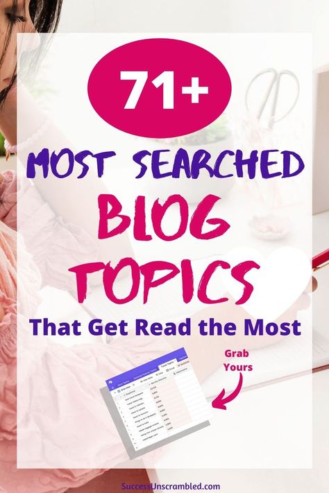 Yay!! I found this resource that shows the most searched blog topics across 9 niches that are in high demand right now. #popularblogtopics #highdemandblogtopics #mostsearchedblogtopics Blogging Topics, Blogging Money, Blog Content Planner, Blog Post Layout, Youtube Promotion, Blog Post Topics, Niche Ideas, Blog Writing Tips, Popular Blogs