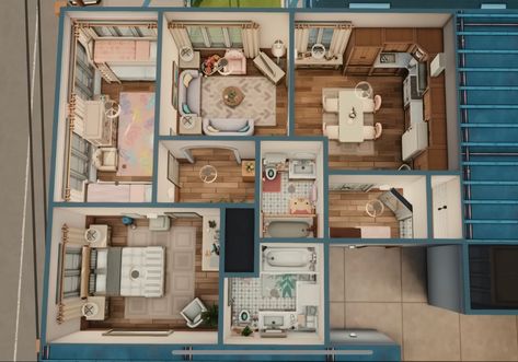 The Sims 4 Single Mom House, 122 Hakim House Sims 4 Floorplan, 17 Culpepper House Sims, Sims 4 Apartment Floor Plan, Sims 4 Appartement Plan, Sims 4 Build Ideas Floor Plans, Sims 4 Apartment Layout, 4 Daughters, Sims 4 Houses Layout