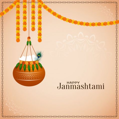 Janmashtami Images, Janmashtami Celebration, Elegant Banners, Diwali Festival Of Lights, Ganpati Decoration Design, Ganesh Photo, Happy Birthday Posters, Happy Janmashtami