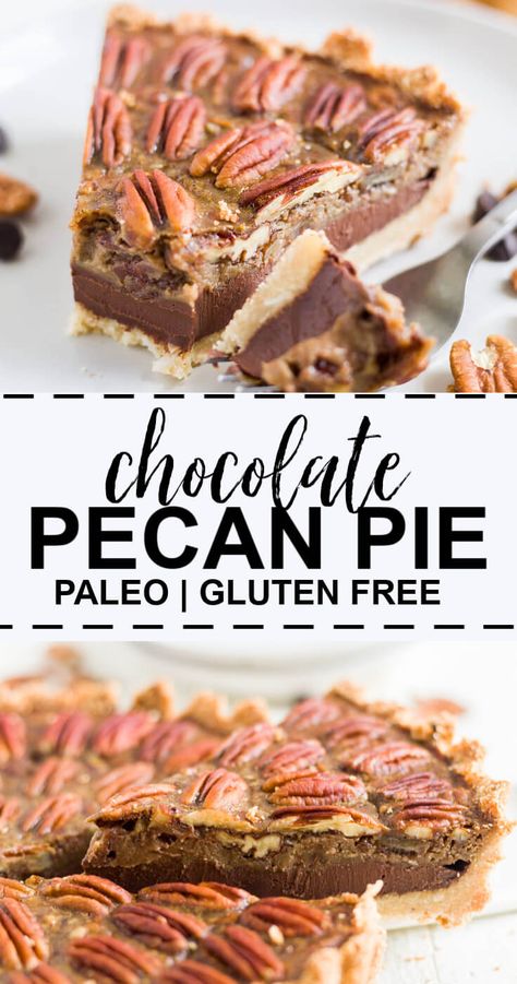 Thanksgiving Recipes Dessert Pies, Paleo Pecan Pie, Sugar Free Pecan Pie, Pies Chocolate, Paleo Thanksgiving Recipes, Paleo Pie, Clean Eating Recipe, Dessert Pies, Paleo Thanksgiving