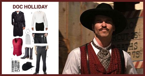 Dress Like Doc Holliday Costume | Halloween and Cosplay Guides Tombstone Costume, Circus Peanuts, Costume Guide, Best Costume, Doc Holliday, Sesame Street Characters, Val Kilmer, Dressing Up, Tombstone