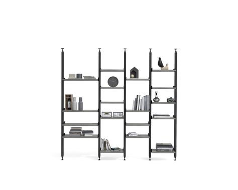 Configuration 4 : Slim Collection, Furniture manufacturer contemporary -- HUPPÉ Media Storage Unit, Modular Shelving System, Living Room Divider, Library Room, Modular Shelving, Shelving Systems, Bookcase Storage, Furniture Manufacturers, Closet Storage