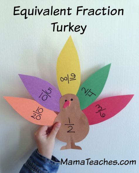 Fractions Craft, Activities For Thanksgiving, Activities For 1st Graders, November Classroom, Turkey Activity, Teacher Crafts, Thanksgiving Turkey Craft, Thanksgiving School, Fraction Activities