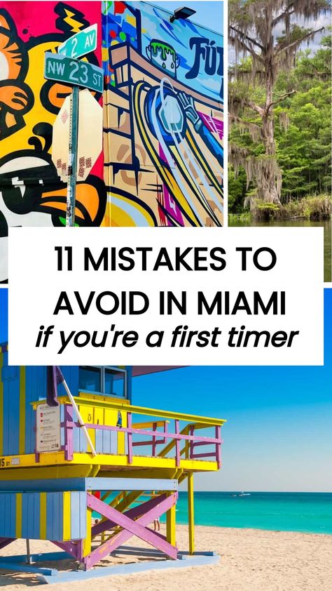 Here are 11 Mistakes to Avoid in Miami. Miami is a vibrant city known for its sunny skies, stunning beaches, and lively culture. But even the most exciting trips can have pitfalls if you’re not careful. Miami Must See, Things To Do In Miami Beach, Miami Beach Vacation, Miami Things To Do In One Day, Miami Must Do Bucket Lists, Miami With Teens, Miami To Do, Fun Things To Do In Miami, Miami Florida Things To Do