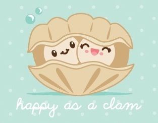 ...<3...HaPpY As CLaMs...<3... Clam Drawing, Happy As A Clam, Love Always, Happily Married, Best Husband, Be My Valentine, Drawing Inspiration, The Little Mermaid, Painted Rocks