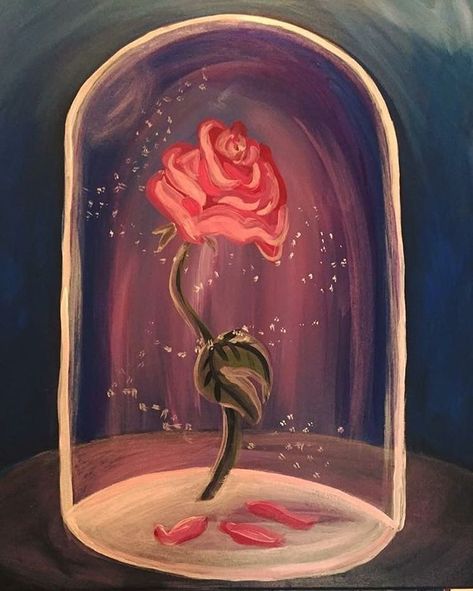 Canvas Painting Besties, Disney Oil Painting, Big Canvas Ideas, Painting Ideas On Canvas Disney, Room Canvas Painting Ideas, Sleeping Beauty Painting, Disney Painting Ideas, Big Acrylic Painting, Easy Small Canvas Paintings