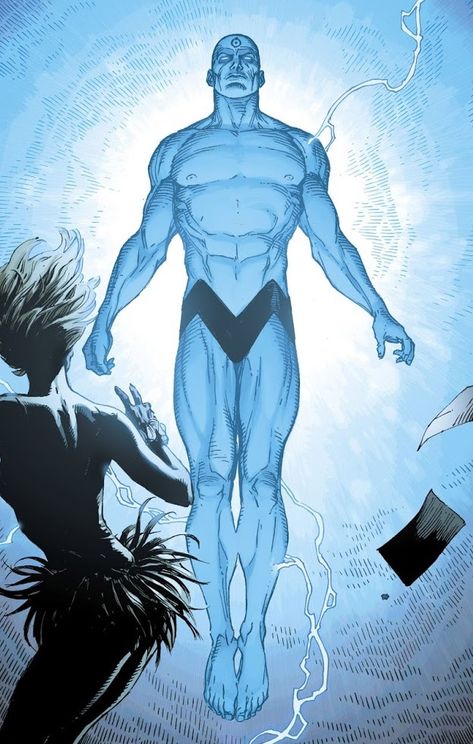 Doomsday Clock Speculation: Is Doctor Manhattan Posing as a DC Superhero? Dr Manhattan, Meme Template, Comic Book, Manhattan, Comics, Blue