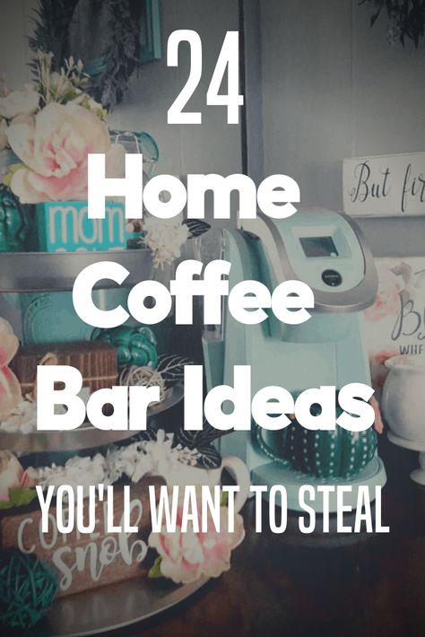 DIY Coffee bar ideas are a great way to save money by allowing yourself to fully enjoy your morning cup and stay in. Swank up your home with these great coffee station ideas #swankyden #coffee #coffeebar Am Pm Coffee Wine Bar, Diy Coffee Bar Ideas, Coffee Mug Wall Rack, Home Coffee Bar Ideas, Keurig Coffee Station, Decorative Kitchen Canisters, Home Coffee Station, Coffee Bar Ideas Kitchen Counter, Wine And Coffee Bar