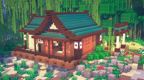 Minecraft Japanese House Idea Aesthetic Japanese Minecraft Builds, Pixelmon House, Asian House Minecraft, Asian Minecraft Builds, Minecraft Asian Builds, Japanese Minecraft Builds, Interior Design Minecraft, Minecraft Japanese House, Minecraft Japanese