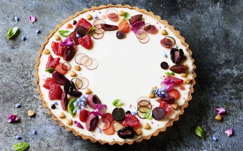 Camomile panna cotta tart recipe Panna Cotta Tart, Julie Jones, Choux Buns, Uk Recipes, Pastry School, Tart Recipe, Pastry Art, Savoury Baking, Shortcrust Pastry