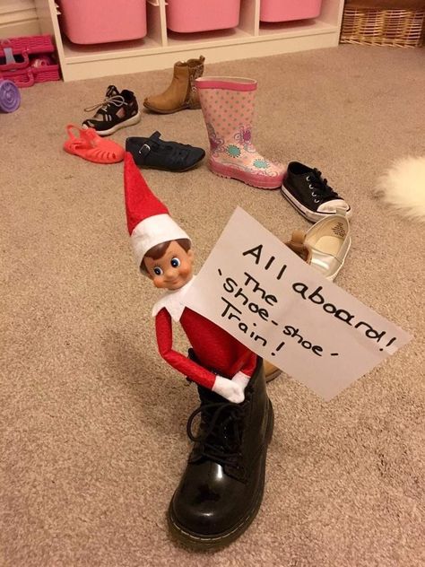 Easy Elf on the Shelf Ideas (35+ ideas) Black Elf On The Shelf Ideas, Elf On Shelve Ideas Fun, Cool Elf Ideas, Rlf On The Shelf Ideas For Kids For Boys, Elf On The Shelf Ideas Daycare, Elves First Day Back, 1st Day Of Elf On The Shelf Ideas, Elf Introduction Ideas, Introducing Elf On The Shelf