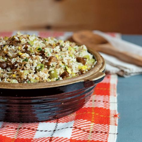 Between the rich chestnuts and the buttery rice, this dish has the chops to be a main. Pistachio Dressing, Best Stuffing Recipe, Buttery Rice, Vegetarian Stuffing, Best Rice Cooker, Best Stuffing, Recipe Thanksgiving, Rice Stuffing, Thanksgiving Stuffing