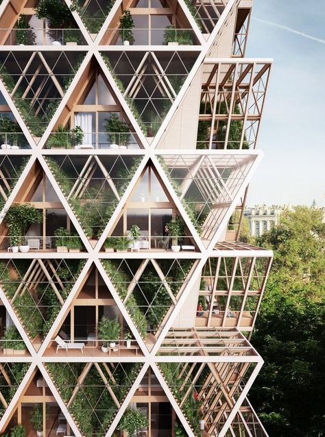 The Farmhouse by Precht combines modular homes with vertical farms High Rise Facade, Farmhouse Concept, Semester 5, Villa Architecture, Vertical Farming, Parametric Architecture, Skyscraper Architecture, Green Architecture, The Farmhouse